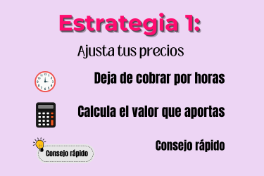 Estrategia 1: Ajusta tus precios como asistente virtual según el valor que ofreces.