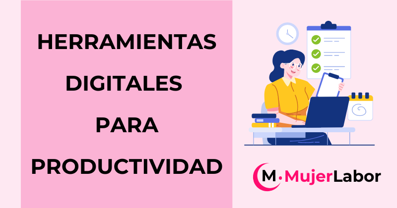 Mujer trabajando en un escritorio con una computadora portátil, lista de tareas y un calendario. Representa herramientas digitales para aumentar la productividad.