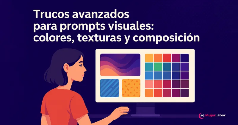 Trucos avanzados para prompts visuales con inteligencia artificial: colores, texturas y composición