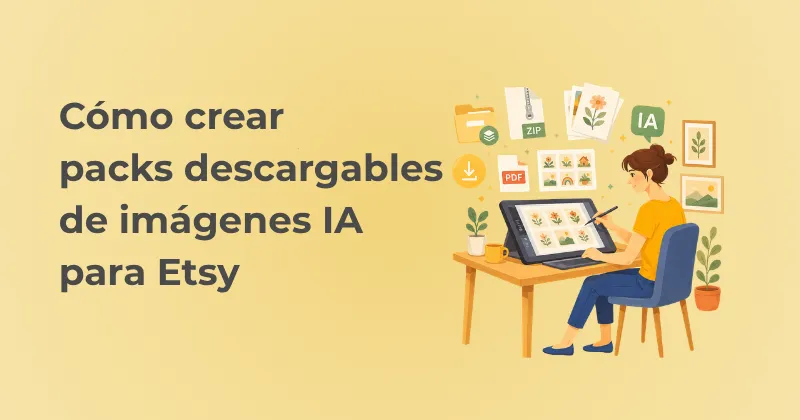Packs descargables de imágenes IA para Etsy